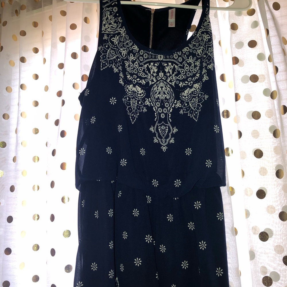 Blue tank top romper